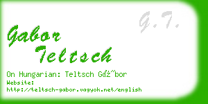 gabor teltsch business card